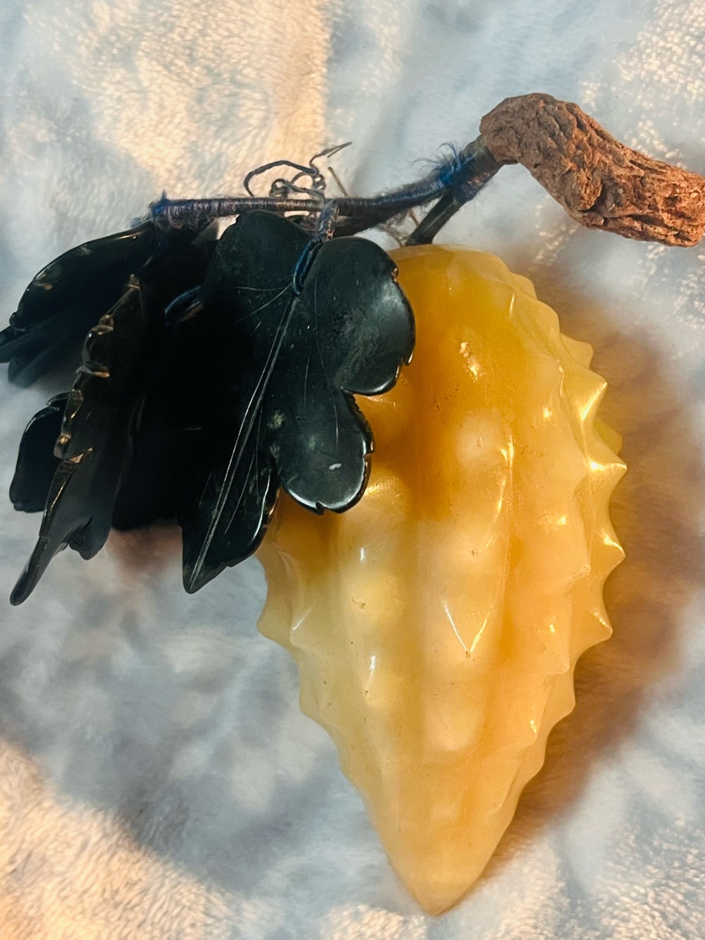 Handcrafted Amber Glass Decorative Accent -